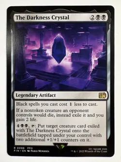 The Darkness Crystal 96 – MTG Final Fantasy Rare Legendary Artifact Black - Image 1