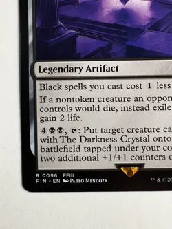 The Darkness Crystal 96 – MTG Final Fantasy Rare Legendary Artifact Black - Image 5
