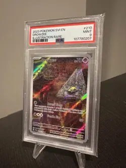 Pokemon TCG Drowzee Scarlet & Violet Base Set 210/198 Illustration Rare PSA 9 - Image 1