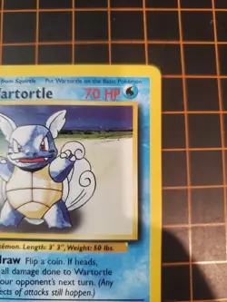 Wartortle 42/102 Base Set Pokemon TCG Wizards Of The Coast With Top Loader - Image 3