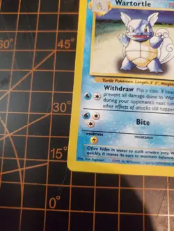 Wartortle 42/102 Base Set Pokemon TCG Wizards Of The Coast With Top Loader - Image 5