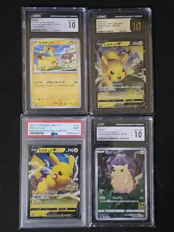 Pokemon TCG Pikachu Graded Slab Lot 4 Slabs. - Image 1