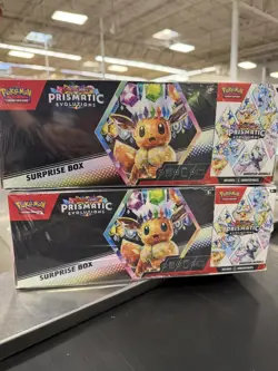Pokemon Prismatic Evolutions Sams Club Exclusive Surprise Box Booster Bundle x2 - Image 1