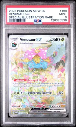2023 Pokemon MEW EN Venusaur ex 198/165 Special Illustration Rare PSA 9 (536 - Image 1