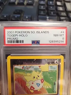 2001 POKEMON SOUTHERN ISLANDS PROMO #4 TOGEPI-HOLO PSA 8 - Image 2