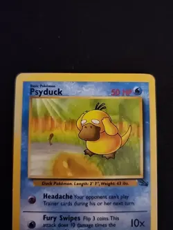 Psyduck 53/62 Fossil 4th Print Pokemon TCG 1999-2000 LP - Image 2