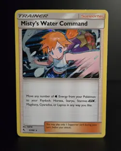 Pokemon TCG - MISTY'S WATER COMMAND #63 - HOLO RARE - HIDDEN FATES (2019) - MP - Image 1