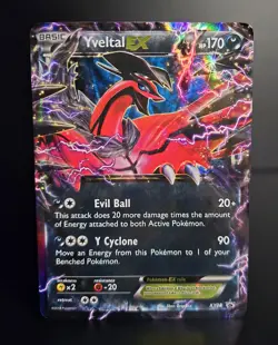 Pokemon TCG - YVELTAL EX - XY08 - HOLO PROMO - XY LEGENDS OF KALOS TIN 2014 - HP - Image 1