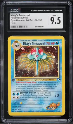 2000 Pokemon Gym Heroes 1st Edition Holo Misty's Tentacruel #10 CGC 9.5 MINT+ - Image 1