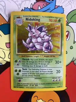 Pokemon TCG Nidoking Base Set Unlimited Holo 11/102 WOTC VTG 1999 MP - Image 1