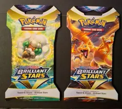 Pokemon TCG: Sword & Shield - Brilliant Stars Sleeved Booster Pack - Lot of 2 - Image 1