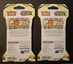Pokemon TCG: Sword & Shield - Brilliant Stars Sleeved Booster Pack - Lot of 2 - Image 2