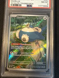 Pokemon TCG Snorlax SVP 051, Scarlet Violet 151 Promo PSA 8 - Image 5