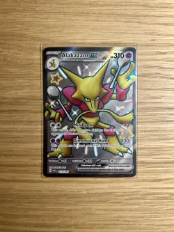 Pokemon TCG - Alakazam ex 215/091 Ultra Rare Shiny Paldean Fates Near Mint - Image 1