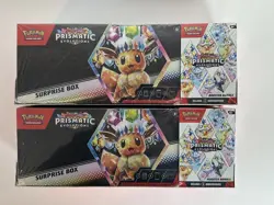 Sam’s Club Pokemon Prismatic Evolutions 2 Surprise Box’s & 2 Booster Bundles Lot - Image 1