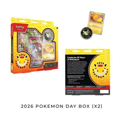 Pokemon Mega Charizard UPC + 2026 Poke Day + 3-pack Blister + PokeBall Tin (E25) - Image 5