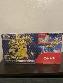 Pokemon Surging Sparks Elite Trainer Box + Booster Bundle, (2-Boxes) Costco Set - Image 1