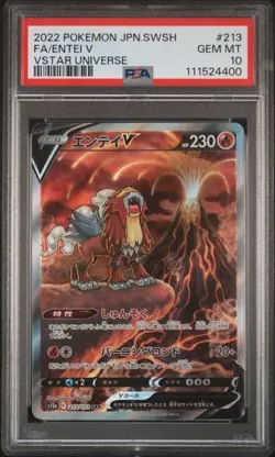 [PSA 10] Entei V 213/172 VSTAR Universe S12a SAR Art Rare Japanese POKEMON - Image 1