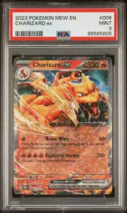 2023 POKEMON MEW EN-151 #006 CHARIZARD EX PSA 9 - Image 1