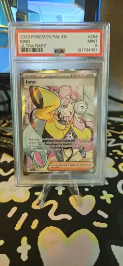2023 Pokemon PAL EN Ultra Rare #254 Iono PSA 9 MINT - Image 1