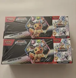 Pokemon Prismatic Evolutions Surprise Box + Booster Bundle Sams Club Sealed X2 - Image 1