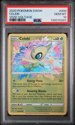 Pokemon 2020 Celebi 009/185 Holo Amazing Rare Vivid Voltage GEM MINT PSA 10 - Image 1