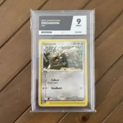 Zigzagoon 85/100 EX Sandstorm 2003 Pokemon Card - Ace Graded Mint 9 - Image 1