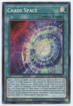 Yugioh 3x Chaos Space x3 BLCR-EN073 Secret Rare 1st Ed NM - Image 1