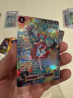 One Piece Sugar - OP10-065 (SP) The Azure Sea's Seven Foil Custom Card - Image 3