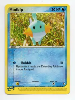 Pokemon Mudkip EX TCG Ruby and Sapphire Card 59/109 Regular Common NM - Image 1