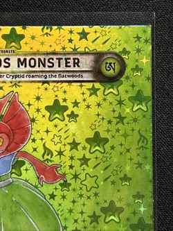 TEST CARD 2025 Cryptid Camp TCG Kickstarter Flatwoods Monster Borderless Holo - Image 4
