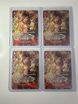 Portgas.D.Ace ST15-005 Illustration Box Vol. 5 Promo 4 Card Play Set Lot - Image 1