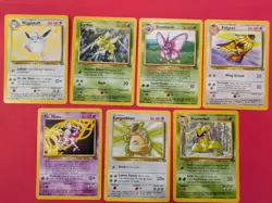 Pokemon TCG. Lot of 7 Rare (Non Holo) Jungle Set Cards. NM Condition. - Image 1