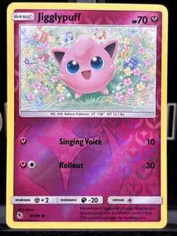 Jigglypuff Reverse Holo Foil Rare Hidden Fates 2019 41/68 - NM Pokemon TCG Card - Image 3