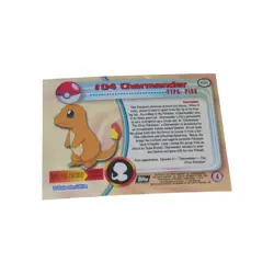 Pokemon 1999 Charmander #04 Topps Holo Card 1st Printing Blue Logo - Image 2