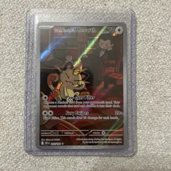 Pokemon TCG Destined Rivals Team Rockets Meowth Card 203/182 Near Mint Condition - Image 1