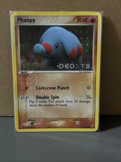 Pokemon TCG Phanpy EX Deoxys Card 69/107 Reverse Holo Stamped - Image 1