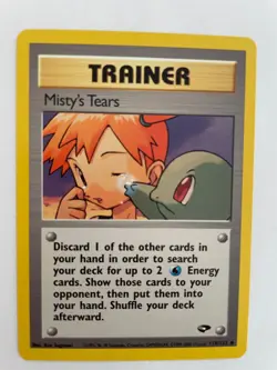 Pokemon TCG NM Misty's Tears Trainer Rare Card 118/132 Gym Challenge 2000 NM - Image 1