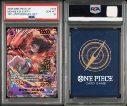 PSA 10 Luffy OP09-119 SEC ONE PIECE Card Game 3rd ANNIVERSARY SET 2025 Japanese - Image 3