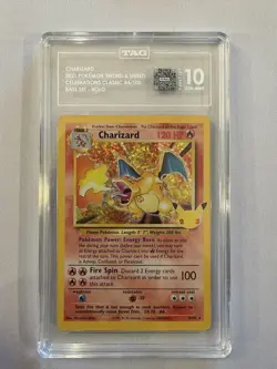 TAG 10 GEM MINT Charizard Celebrations Classic Collection Pokemon Card 4/102 - Image 1