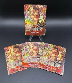 One Piece PORTGAS D ACE ST15-005 Illustration Box 5 Promo (4 Cards)~English - Image 1