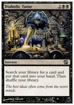 1x Diabolic Tutor - Foil Moderate Play MTG Magic - Kid Icarus - - Image 1