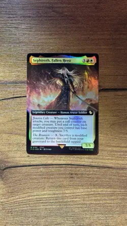 Magic The Gathering Sephiroth, Fallen Hero Foil (Extended Art) FINAL FANTASY 182 - Image 1