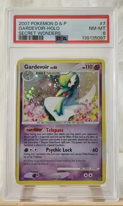 2007 Pokemon Diamond & Pearl Secret Wonders Gardevoir-Holo #7 PSA NM-MT 8 - Image 1