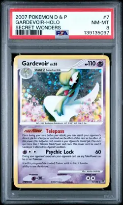 2007 Pokemon Diamond & Pearl Secret Wonders Gardevoir-Holo #7 PSA NM-MT 8 - Image 3