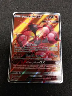 Buzzwole GX 104/111 Crimson Invasion Set FULL ART Pokemon Card - Image 1