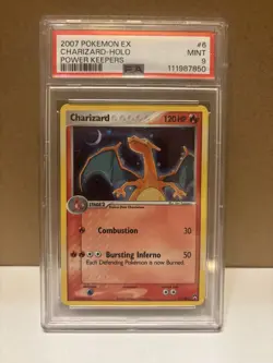 Pokemon TCG Charizard 6/108 Power Keepers Holo Rare Card Stock 2007 PSA 9 - Image 1