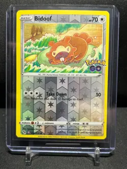 Bidoof 059/078 Peelable Ditto Reverse Holo Pokemon 2022 Sword & Shield GO NM - Image 1