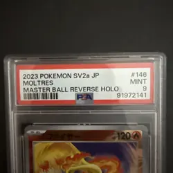 MINT✨ 2023 Pokemon Japanese SV2a 151 Moltres Master Ball Reverse Holo #146 PSA 9 - Image 3