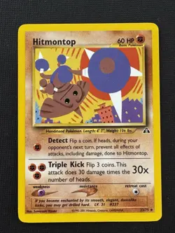 Pokemon Hitmontop 22/75 Neo Discovery Basic Regular 60HP Triple Kick 30x - Image 1
